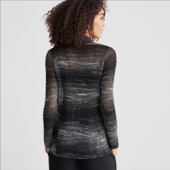 Eileen Fisher Open Front Mohair Blend Cardigan M - Picture 2 of 9